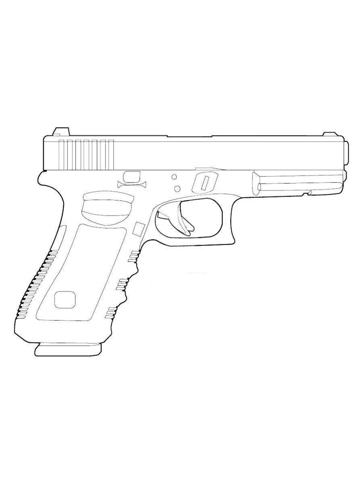 Charming pistol coloring book