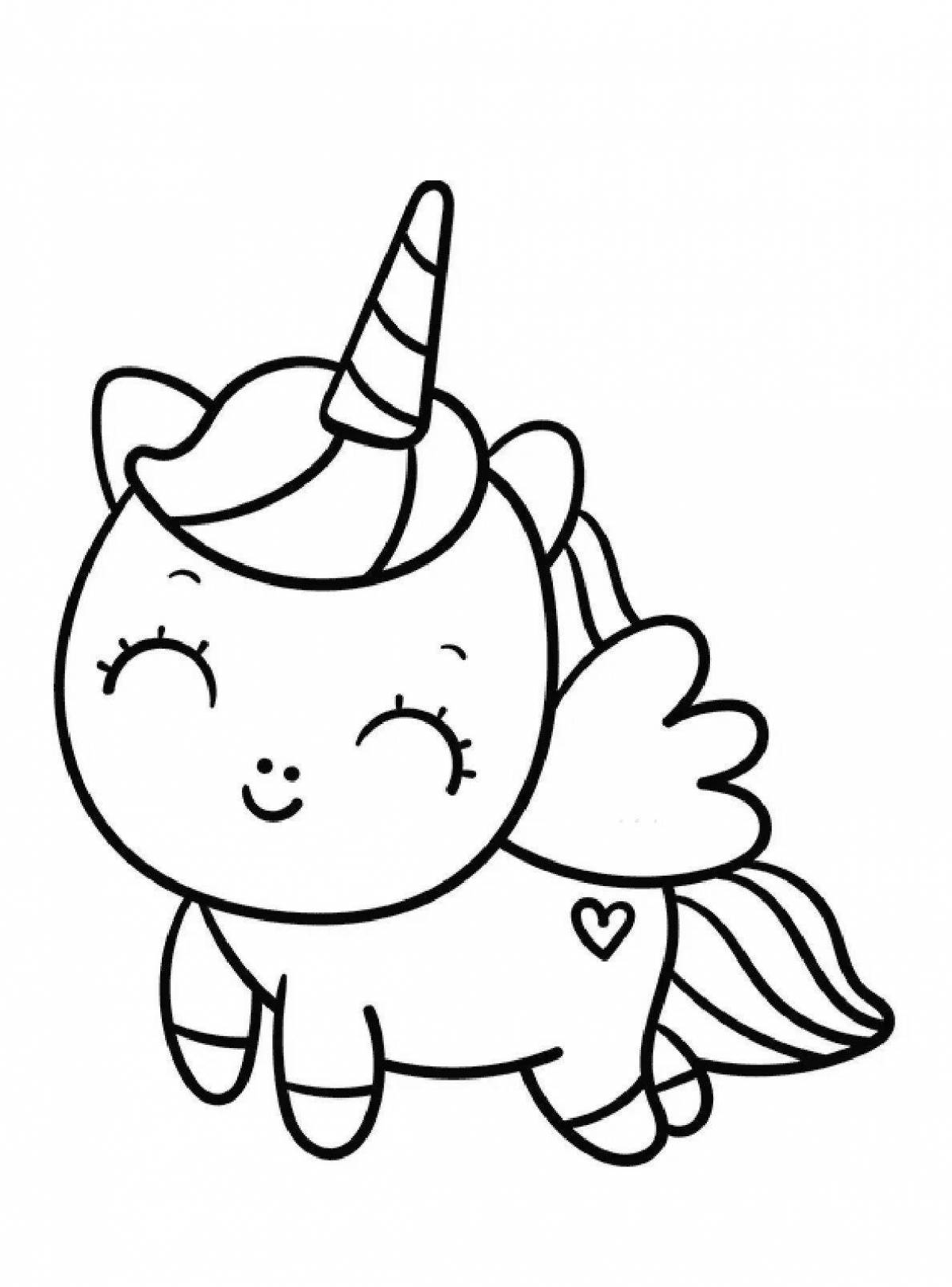 Fun coloring unicorn