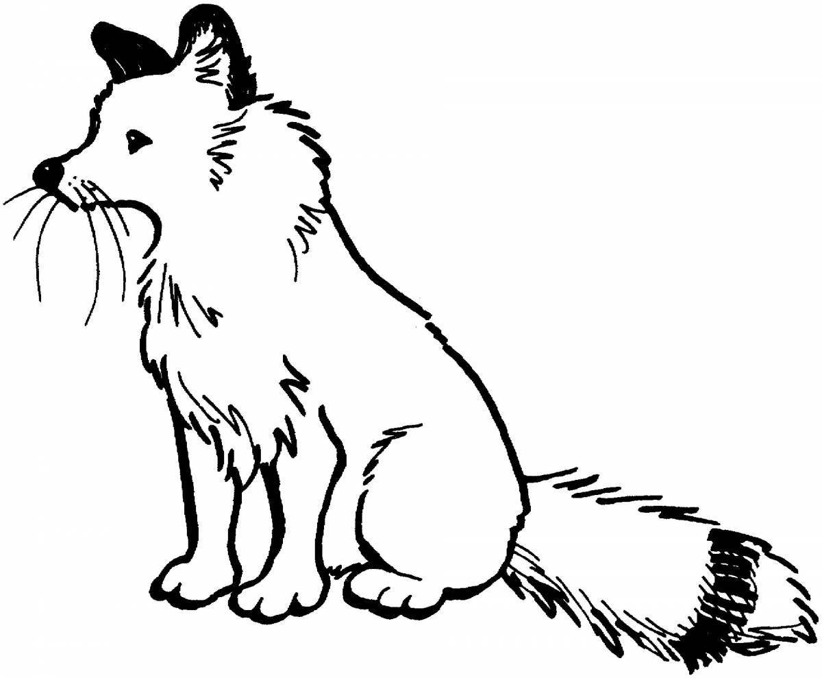 Violent fox coloring pages for kids