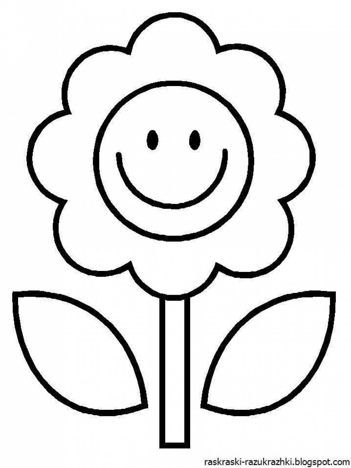 Раскраска Экзотическая раскраска цветок