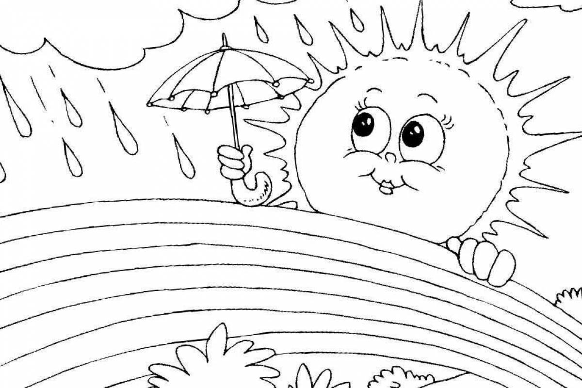 Dazzling rainbow coloring book for kids