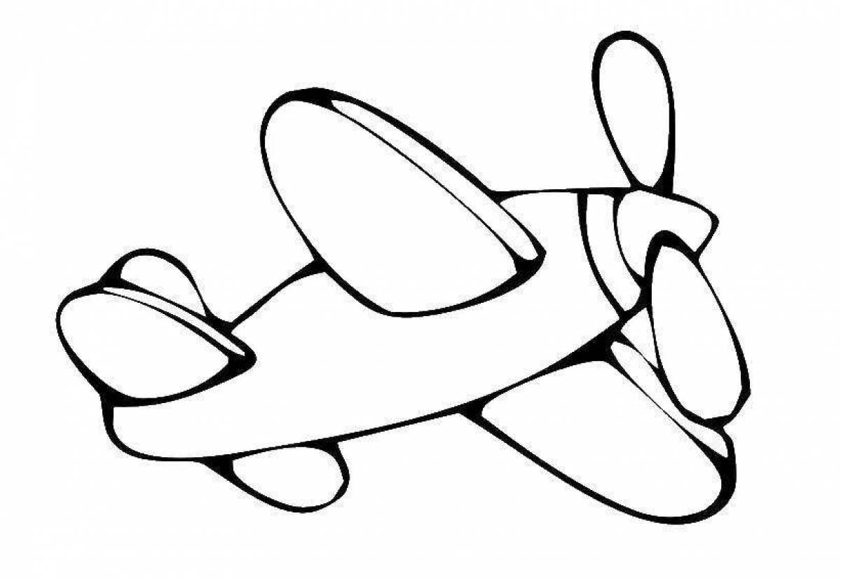 Раскраска сказочный самолет для детей