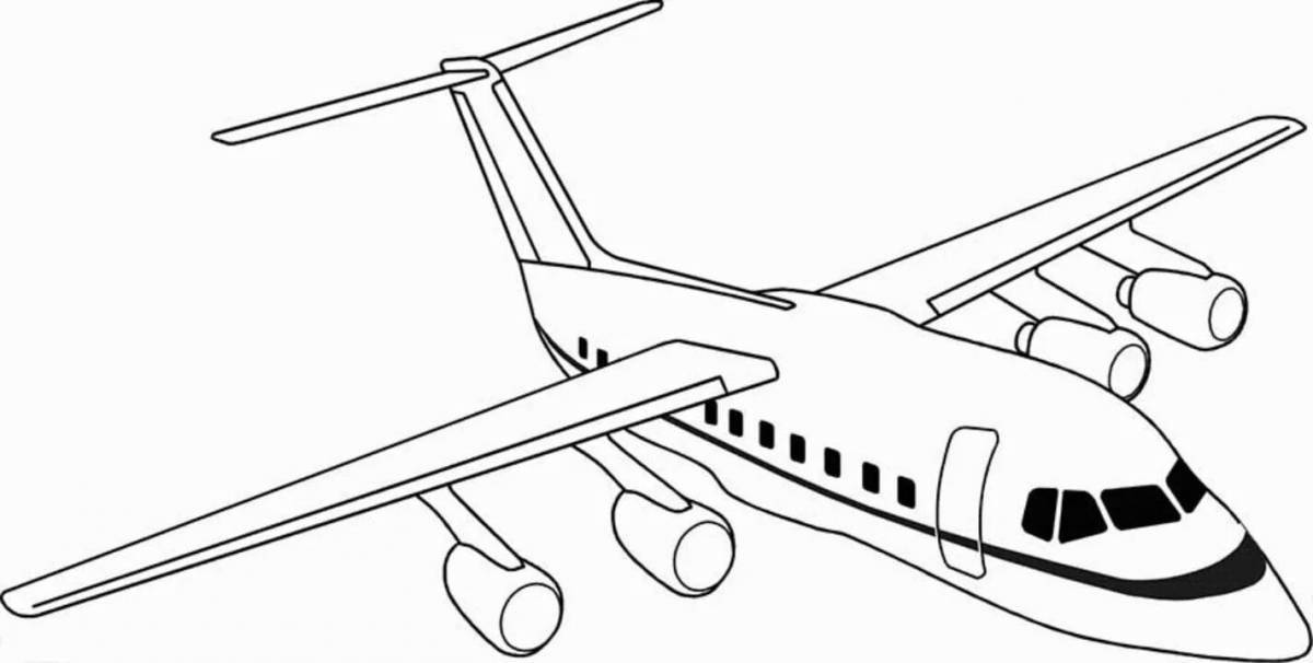 Adorable airplane coloring book for kids