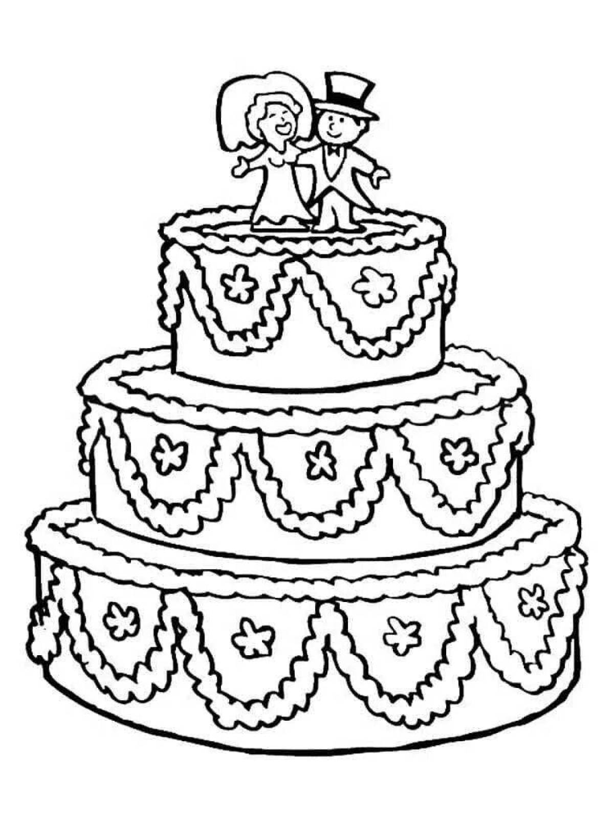 Happy coloring cake