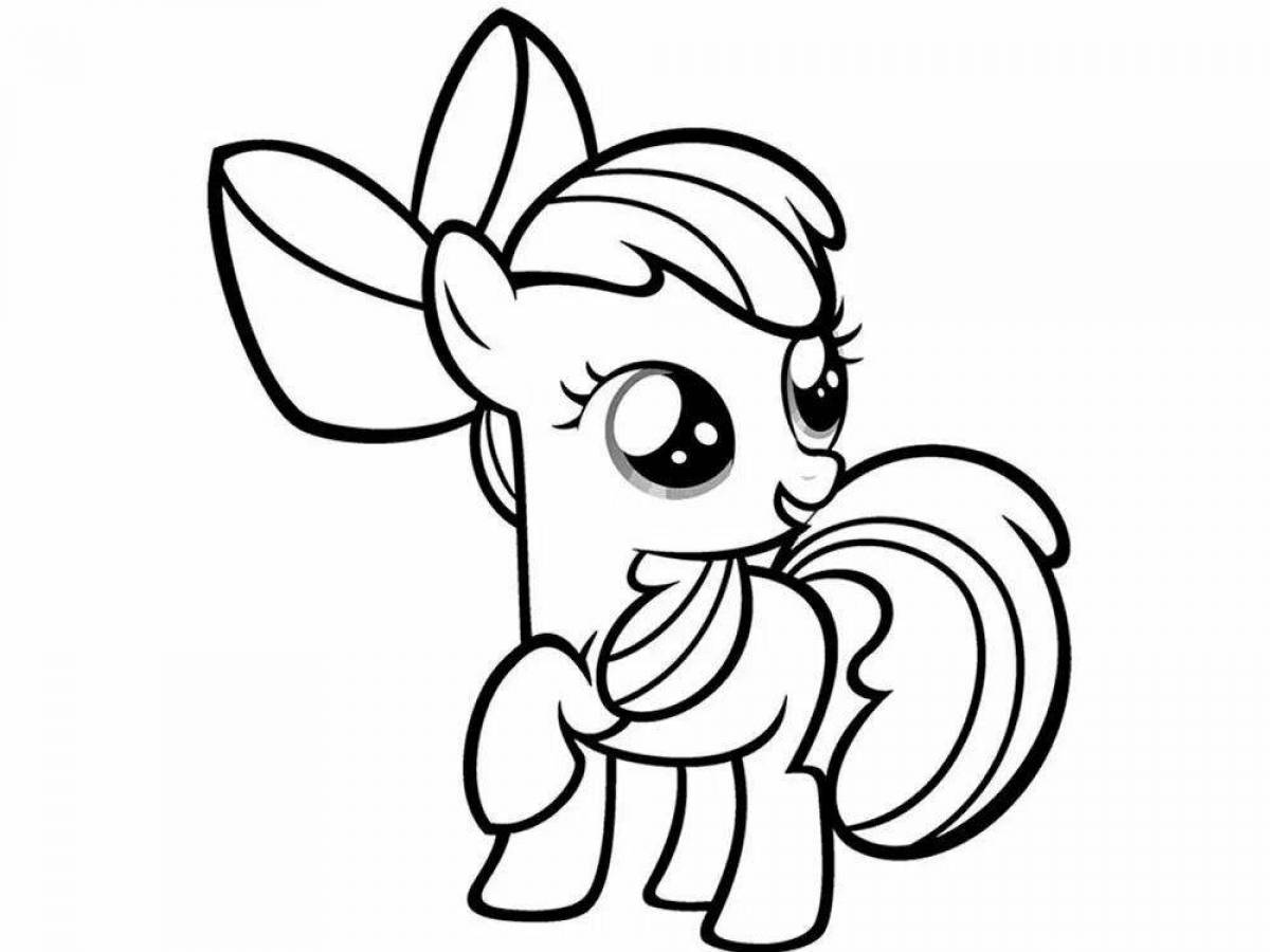 Charming coloring little pony