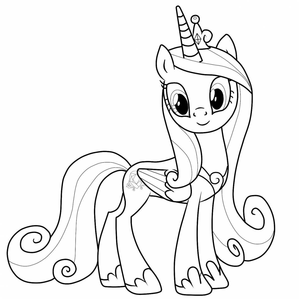 Adorable little pony coloring book