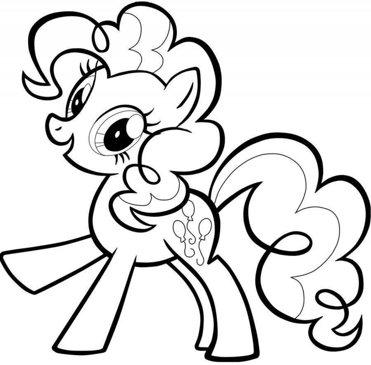 Violent little pony coloring book