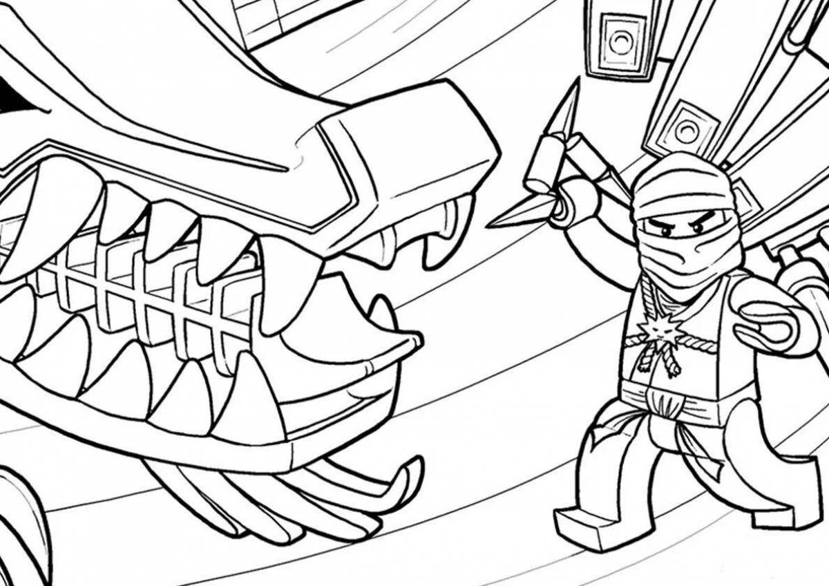 Colorful lego ninjago coloring page