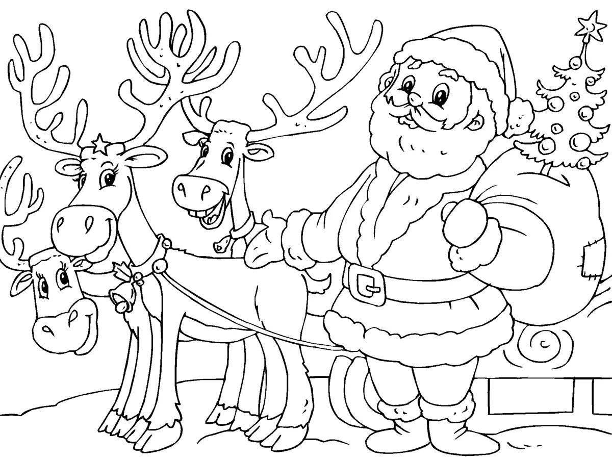 Shining coloring Christmas pictures