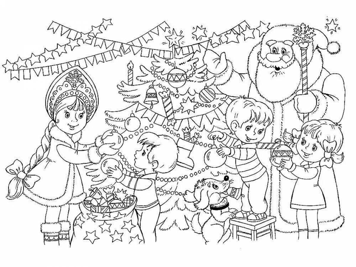 Fun coloring pictures of christmas