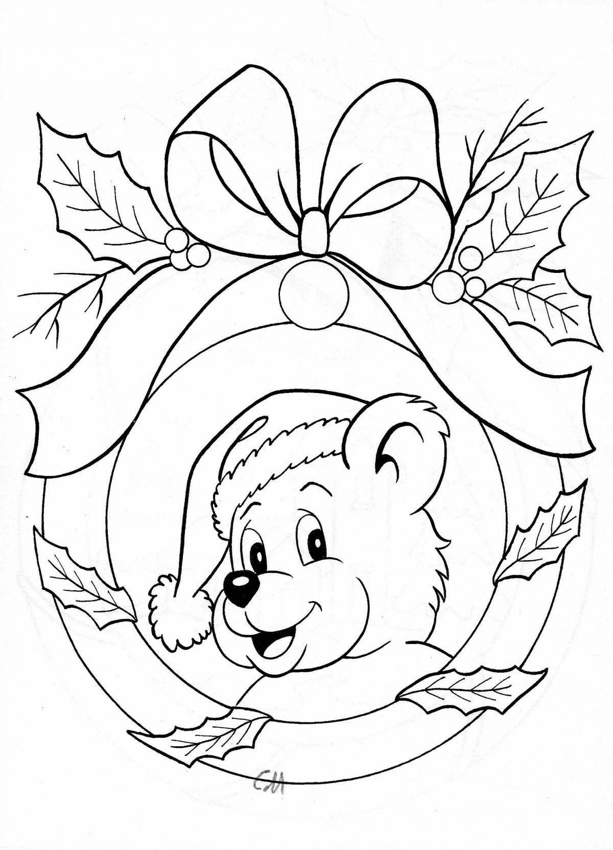 Sparkling coloring Christmas pictures