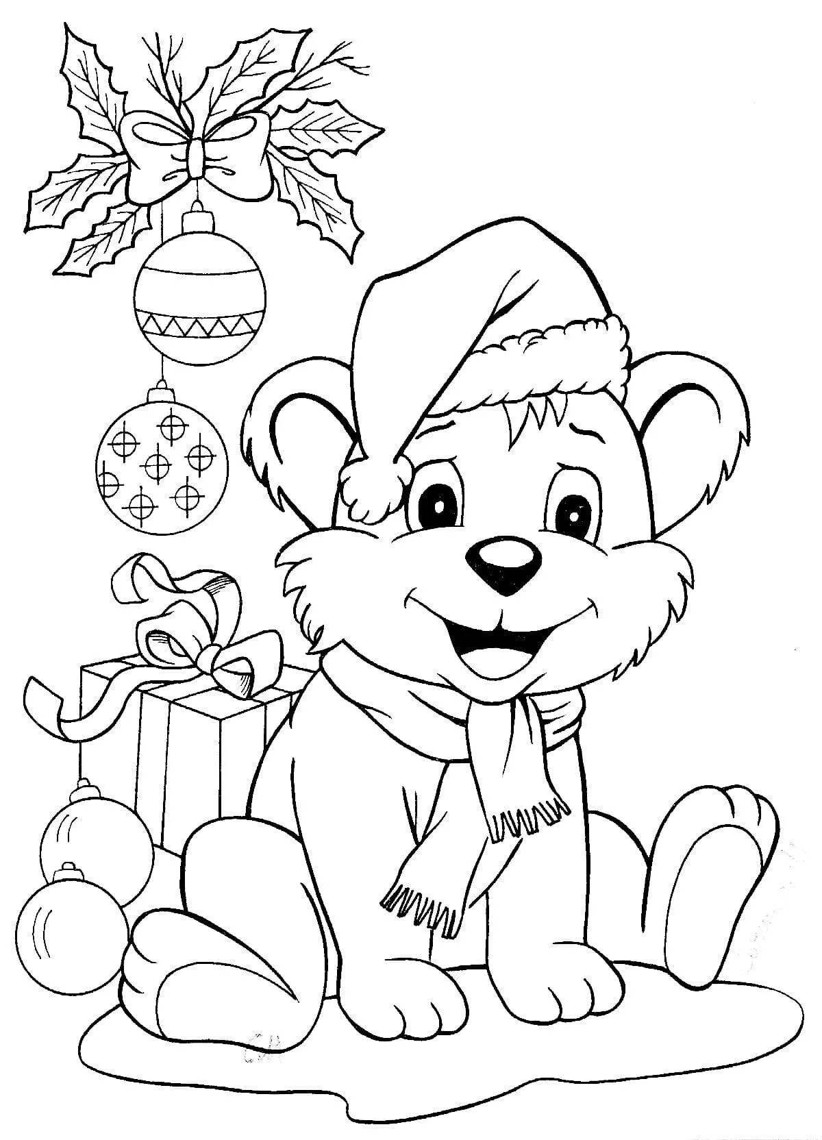 Exotic christmas coloring pictures