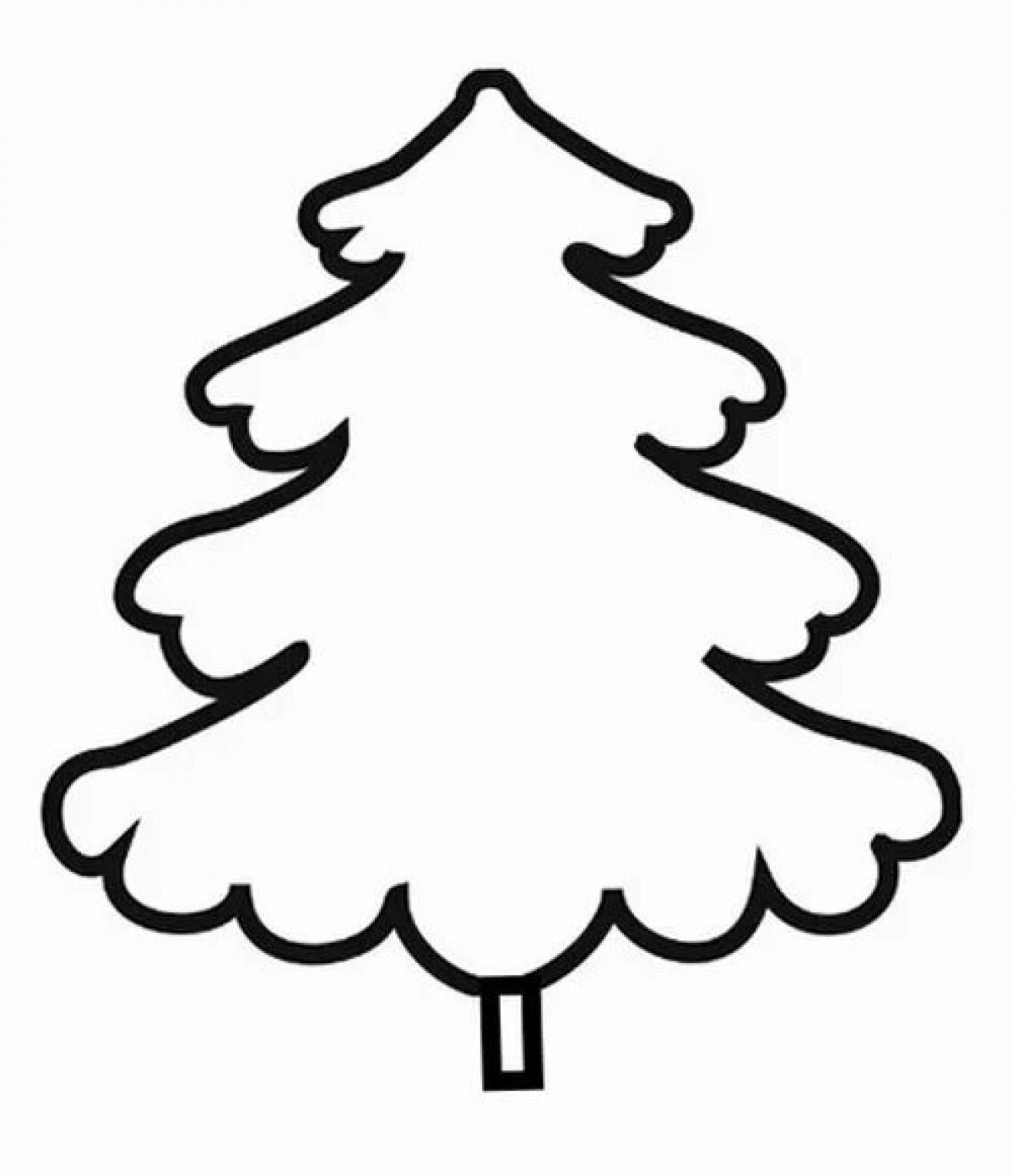 Playtime christmas tree coloring page