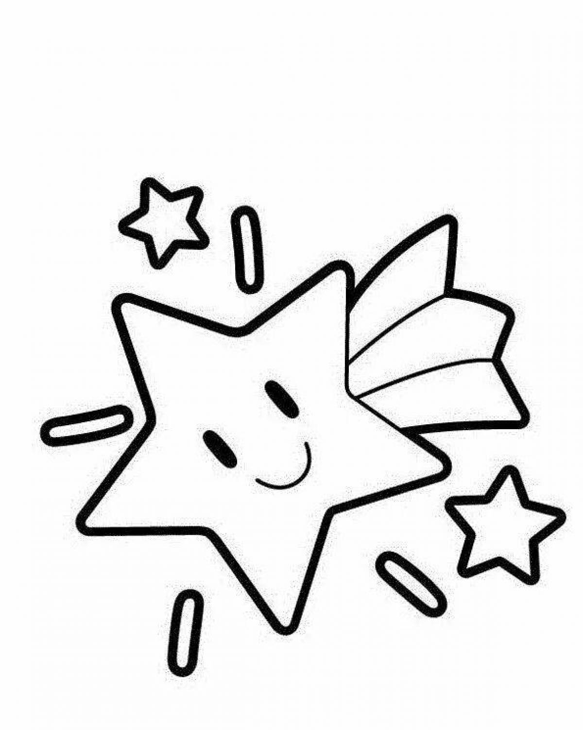 Glowing coloring star
