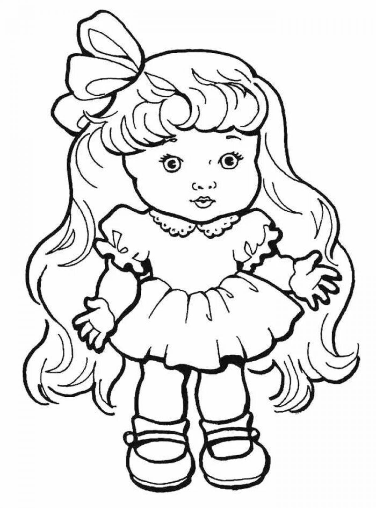 Fun coloring doll for children