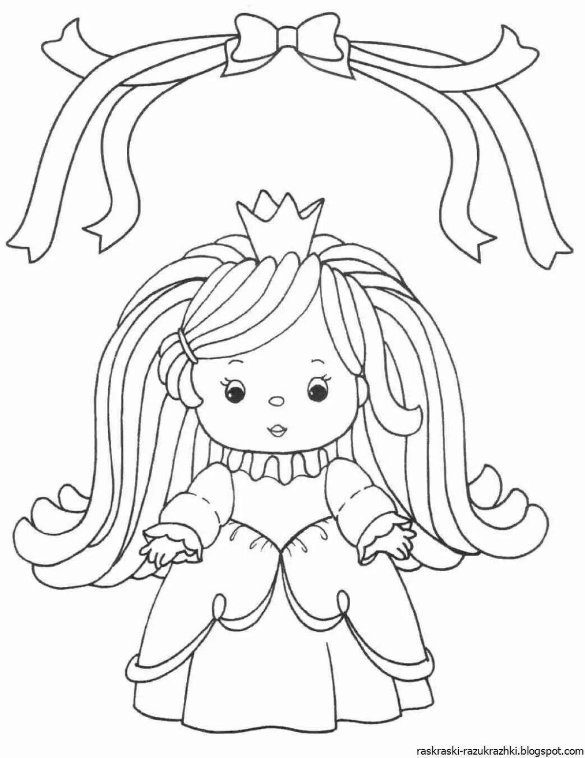 Sparkly coloring doll for children