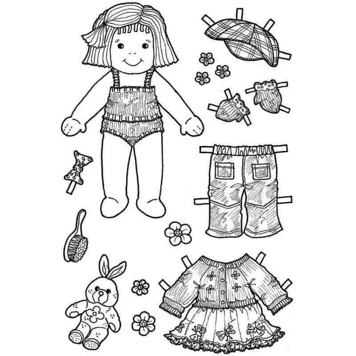 Сказочная кукла-раскраска для детей