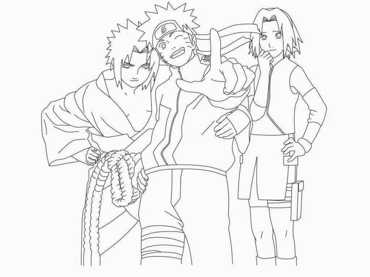 Attractive naruto coloring book