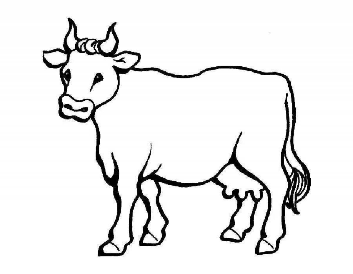 Раскраски Корова распечатать
