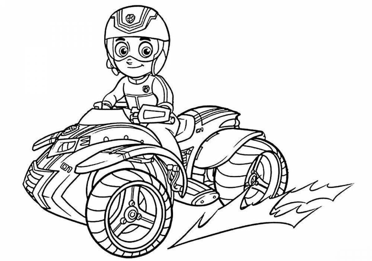 Fairy racer coloring page