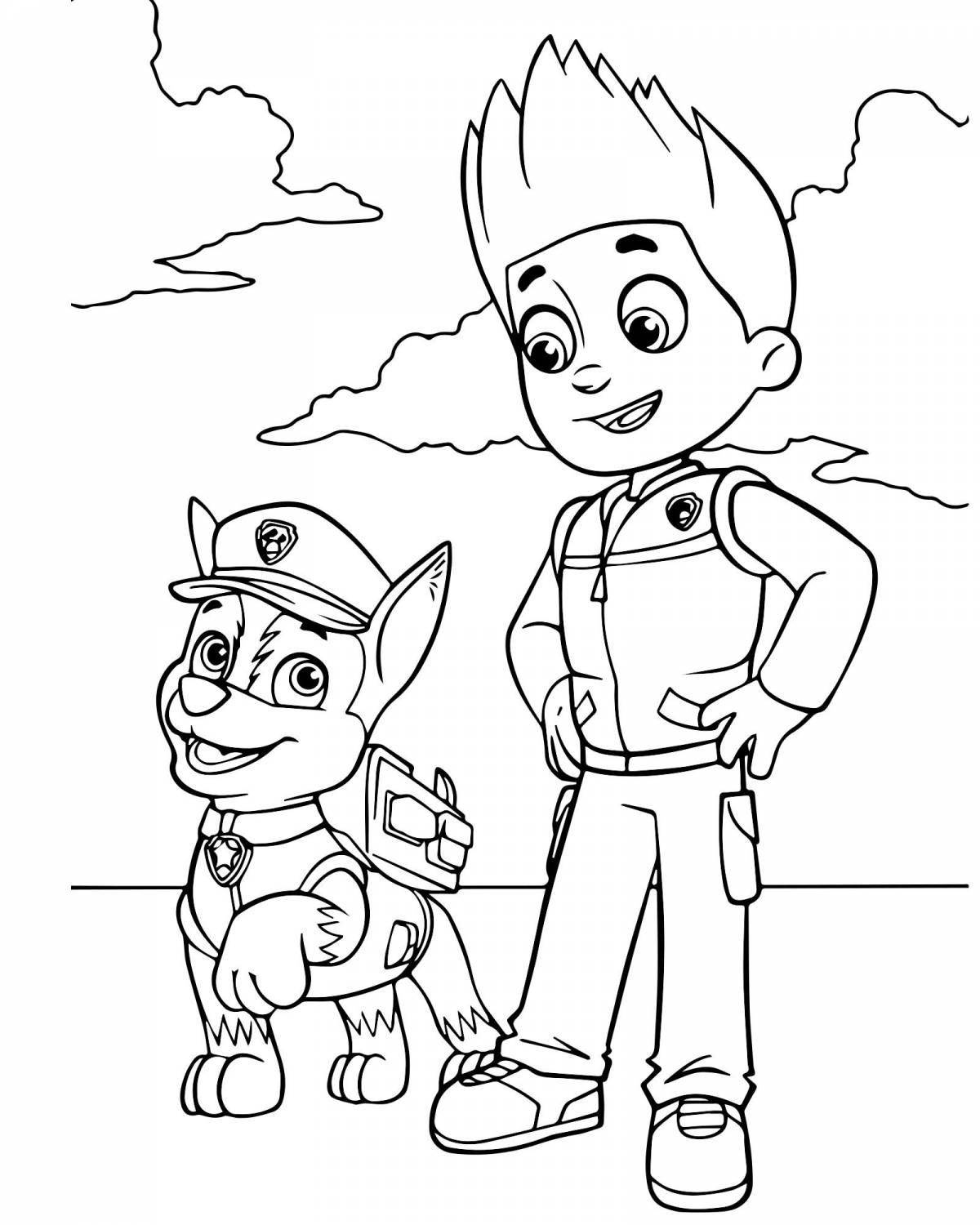 Charming racer coloring page
