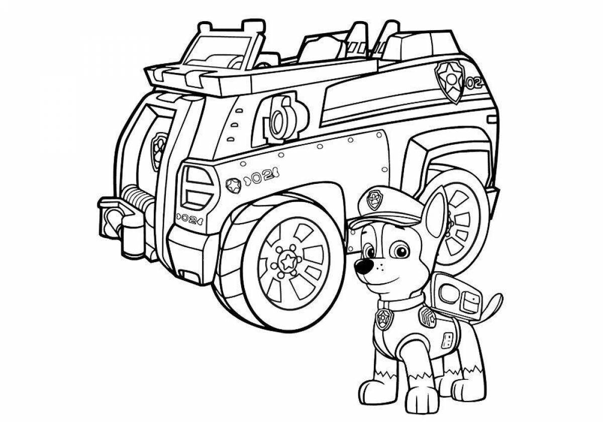 Magic racer coloring page