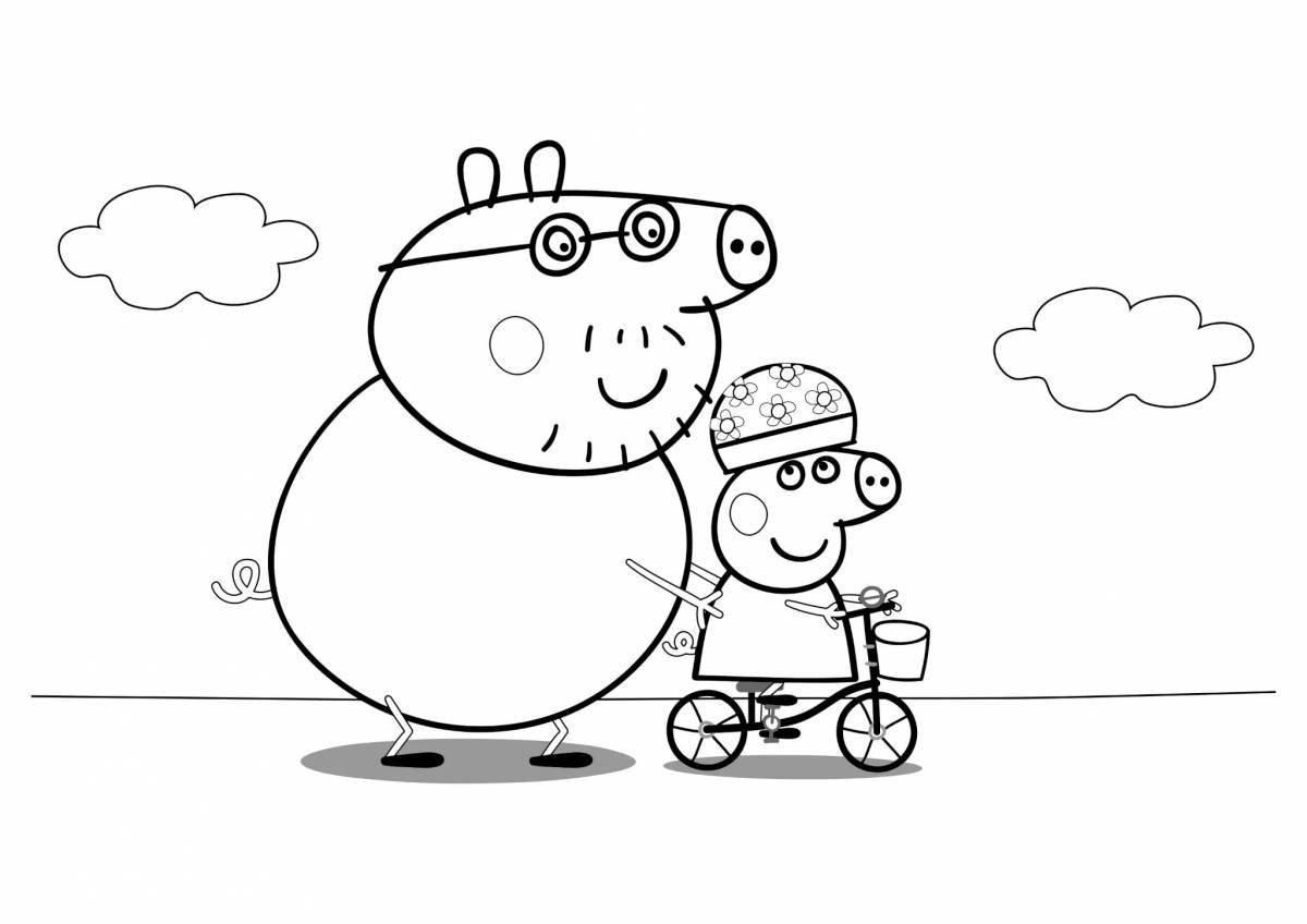 Coloring page funny peppa
