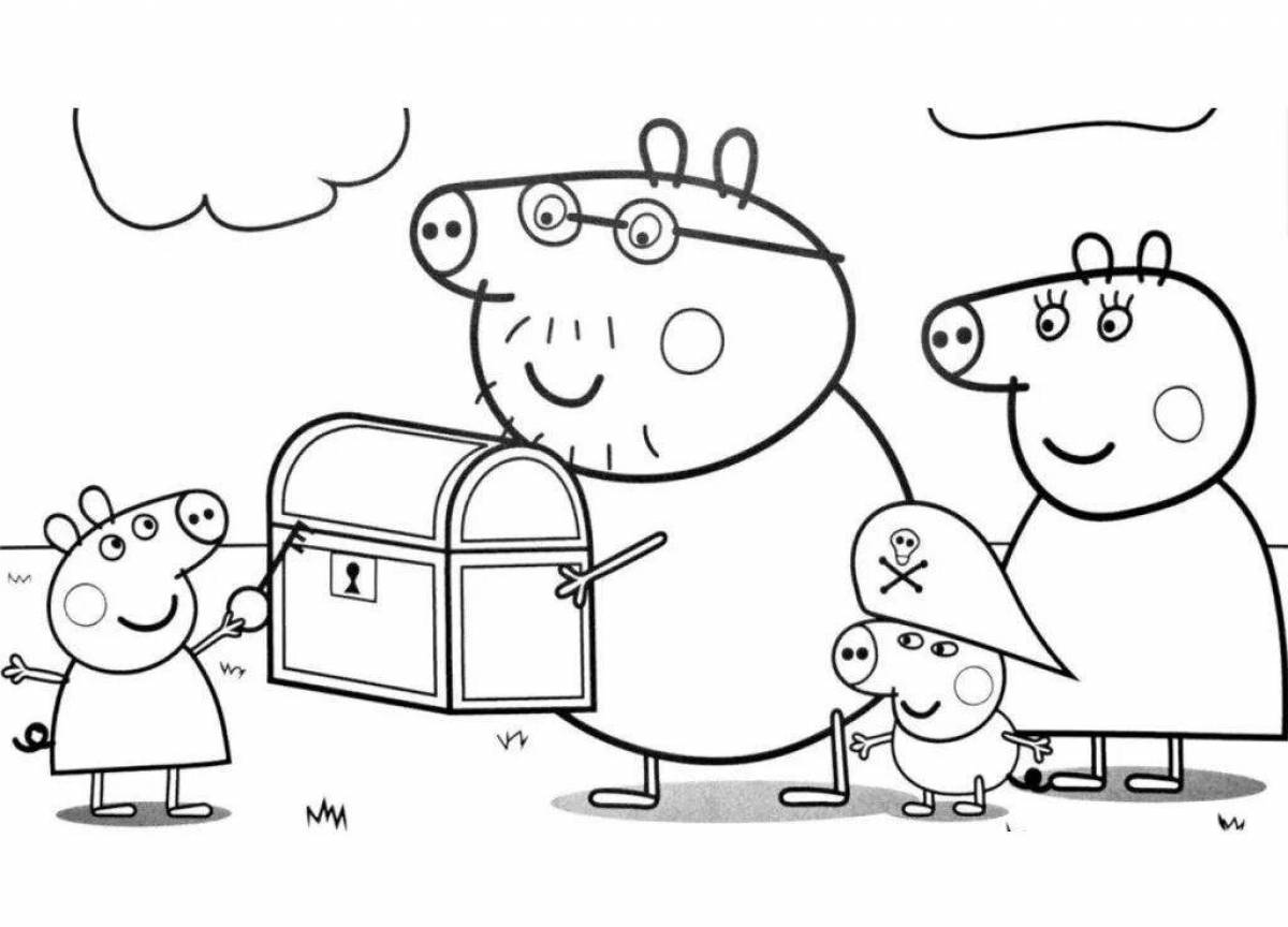 Coloring playful peppa