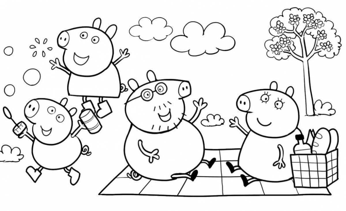 Coloring page charming peppa