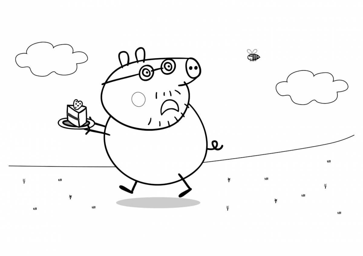 Animated peppa coloring page