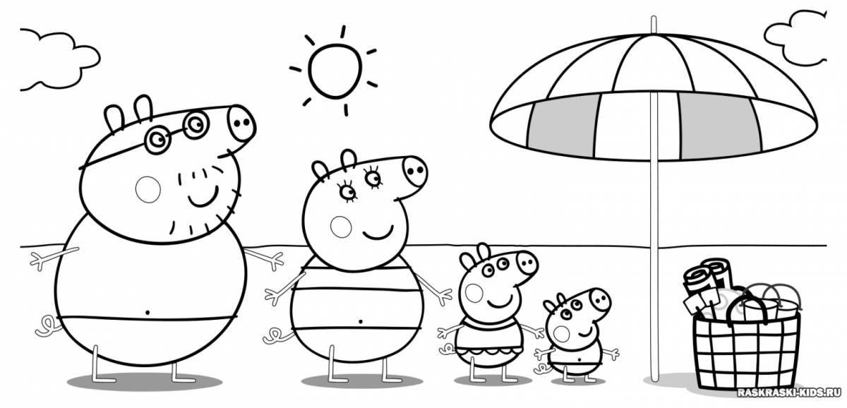 Coloring book sparkling peppa