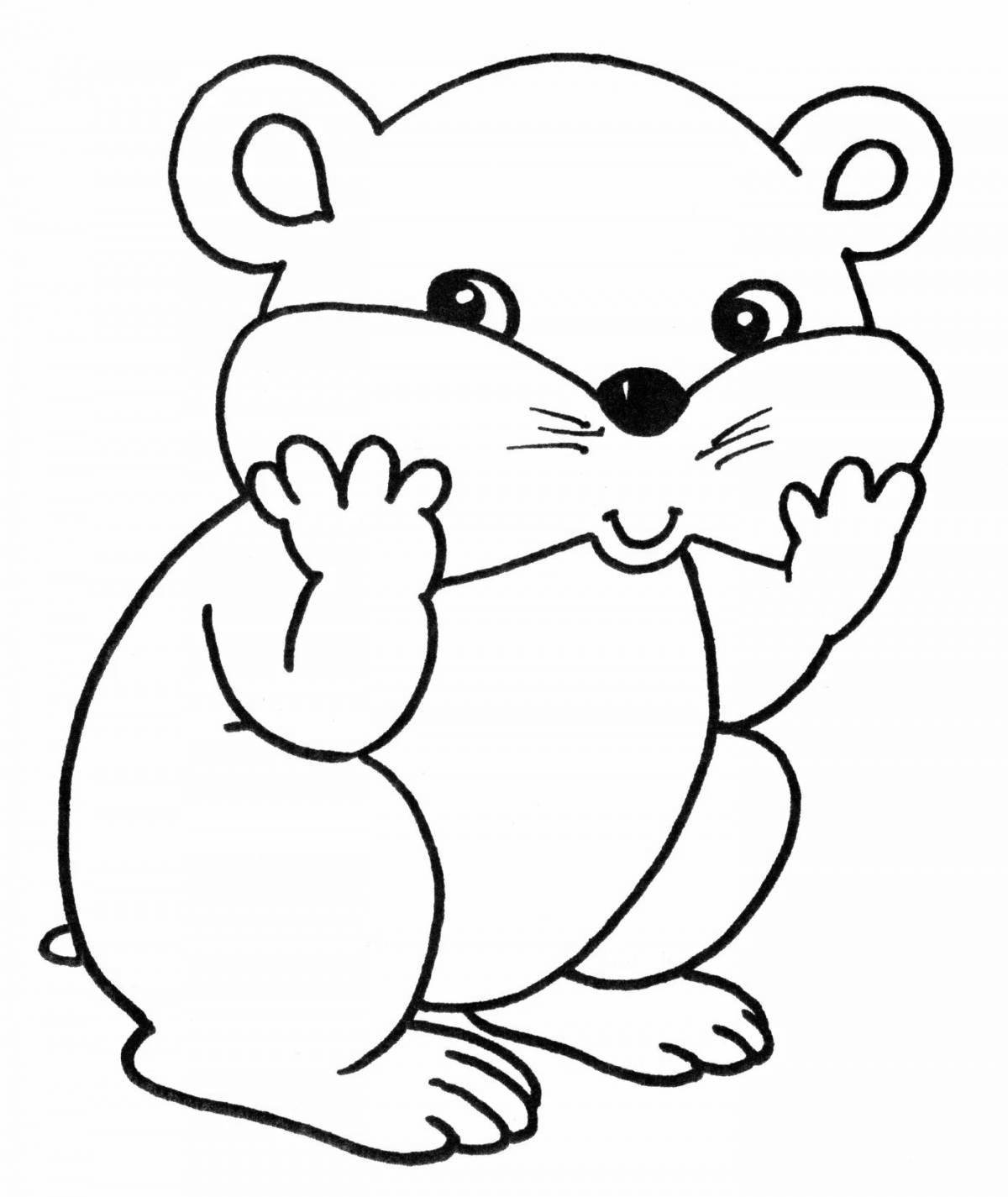 Naughty hamster coloring book