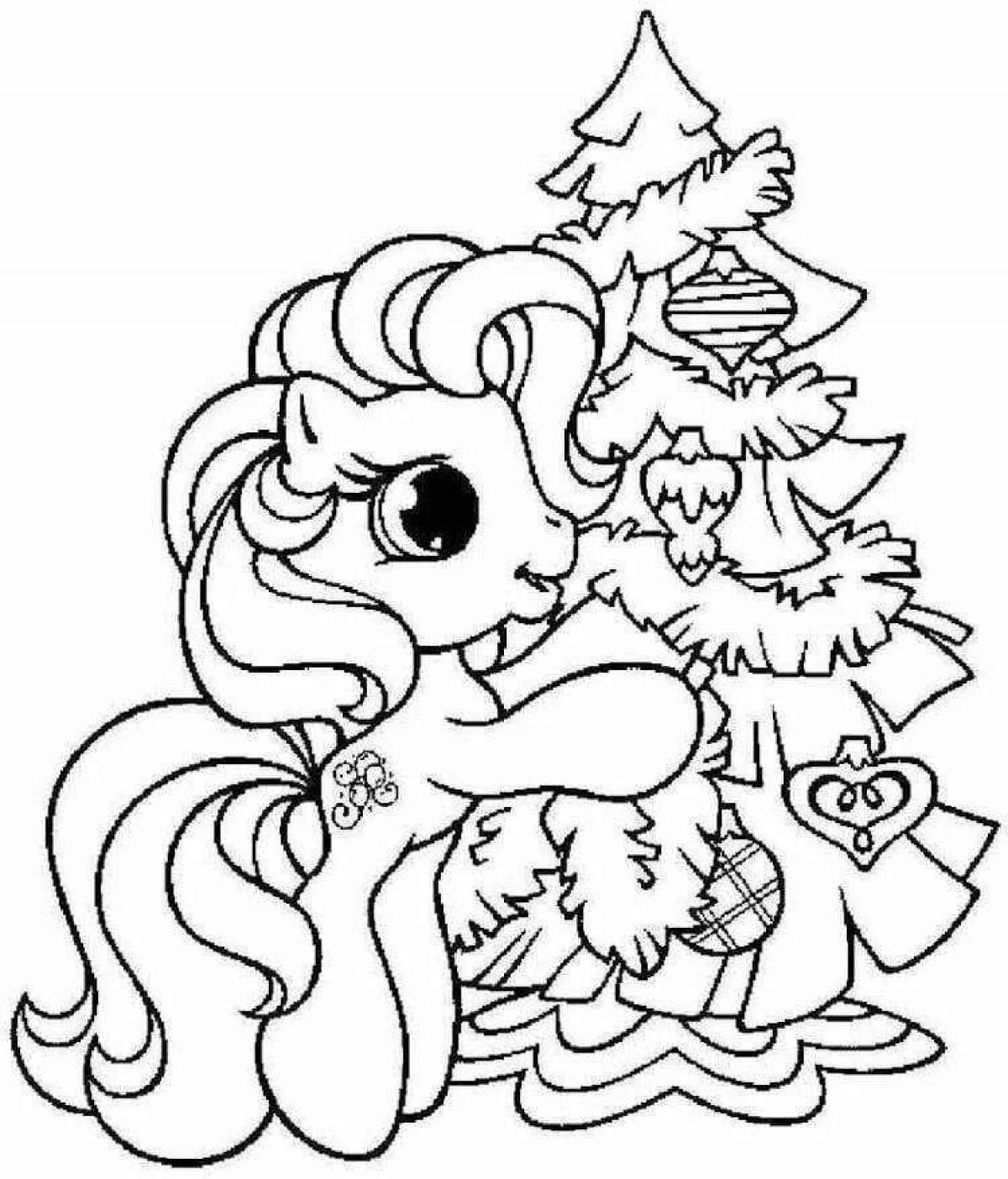 Magical Christmas coloring book for girls