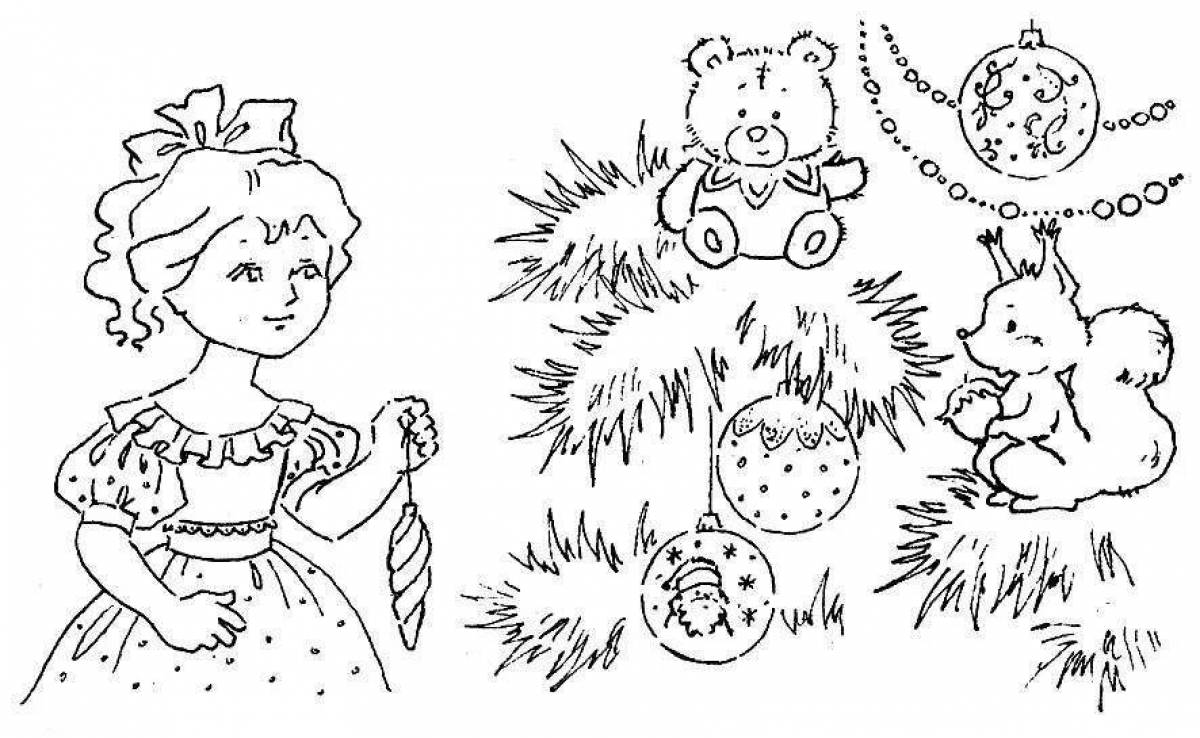 Gorgeous Christmas coloring book for girls