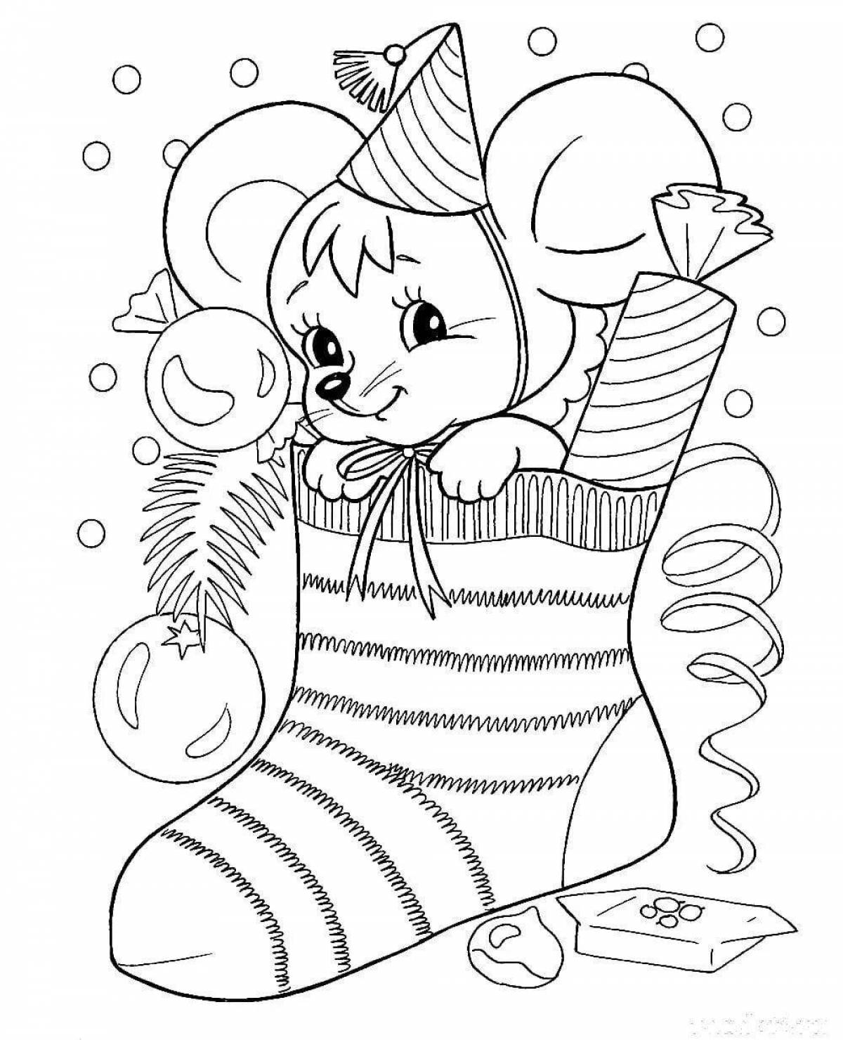Dazzling Christmas coloring book for girls