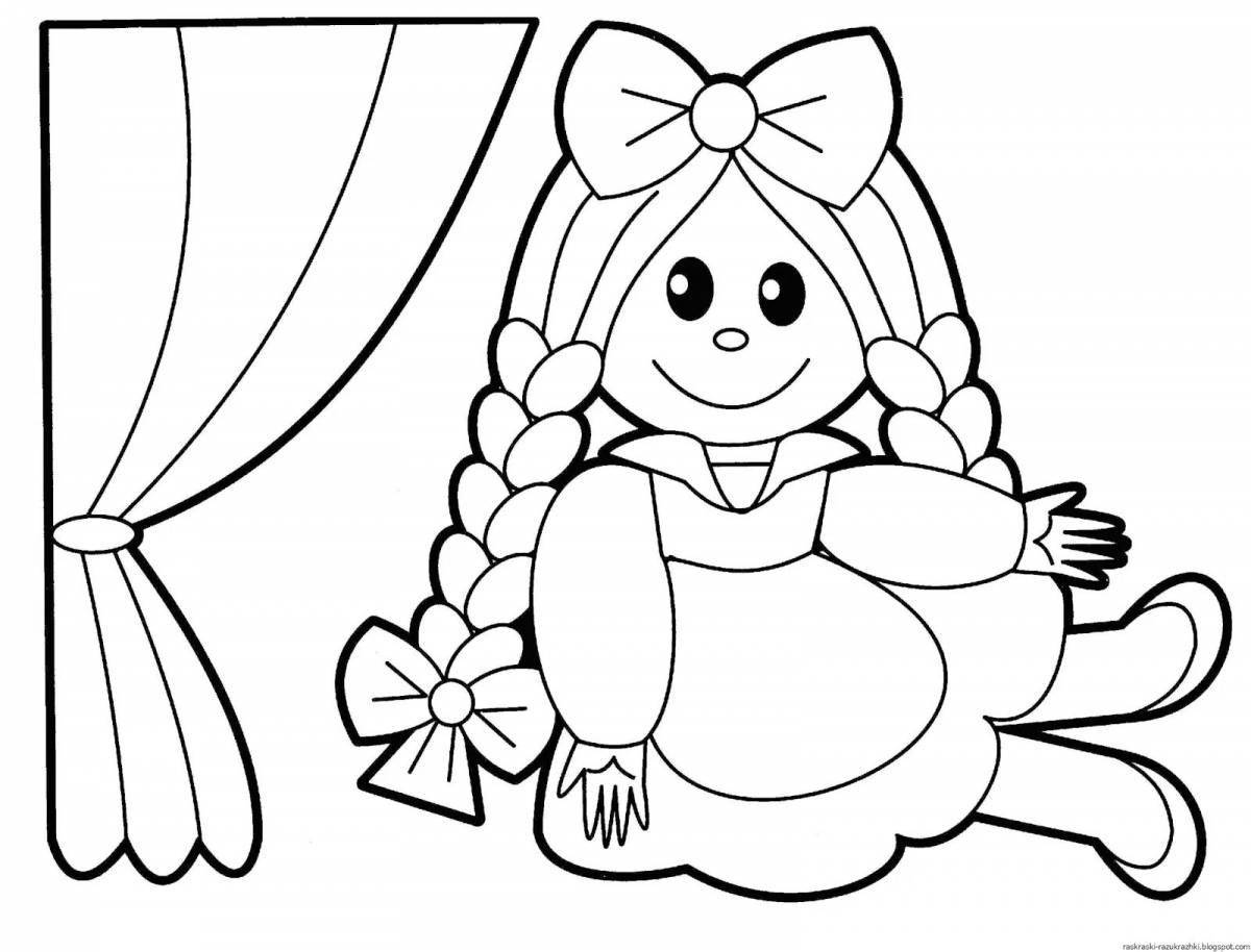 Crazy coloring book for girls 4-5 years old