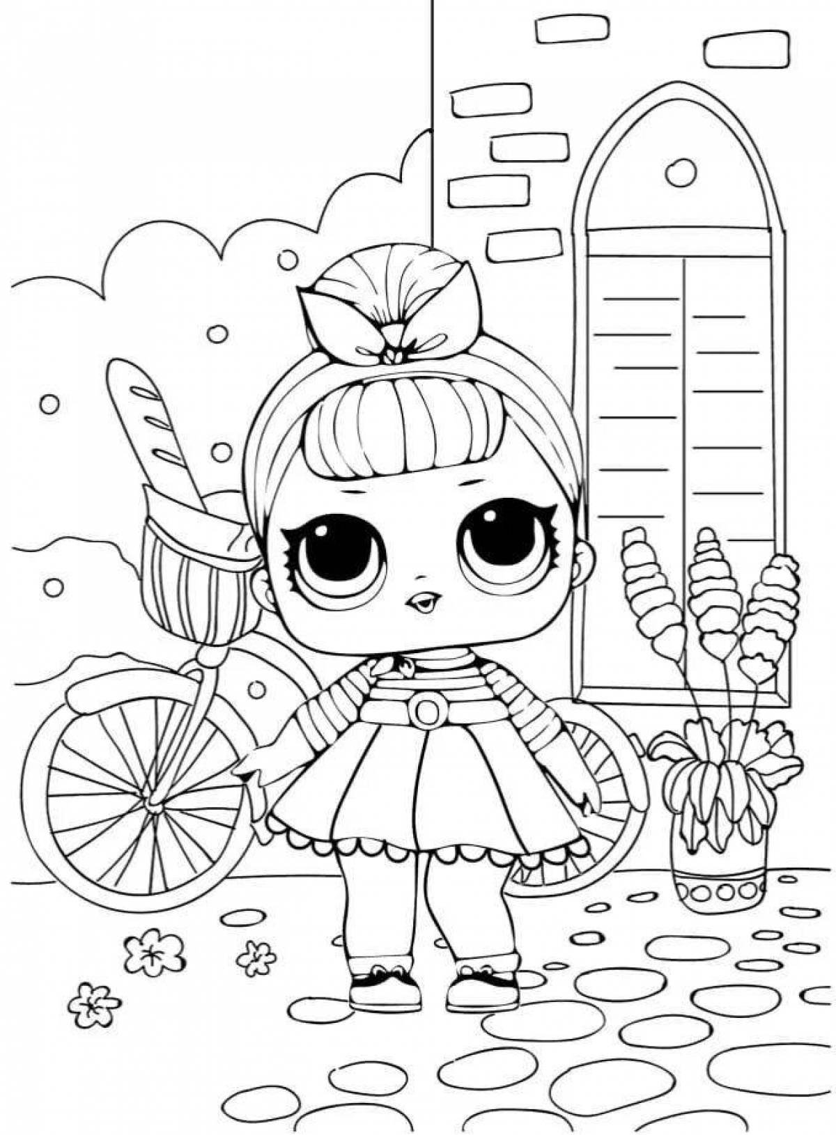 Color-cute coloring page lol for kids
