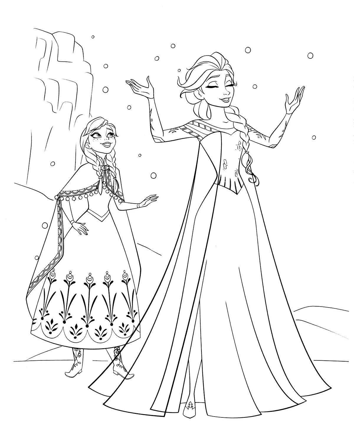 Elsa and anna incredible coloring book