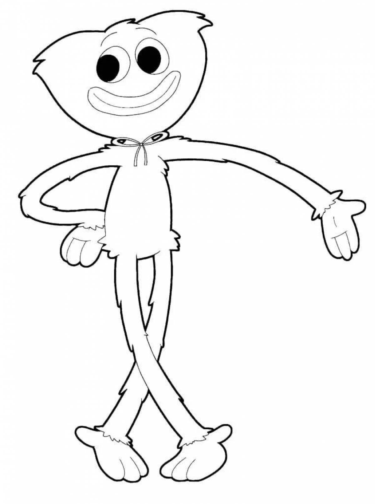 Coloring page funny mommy with long legs