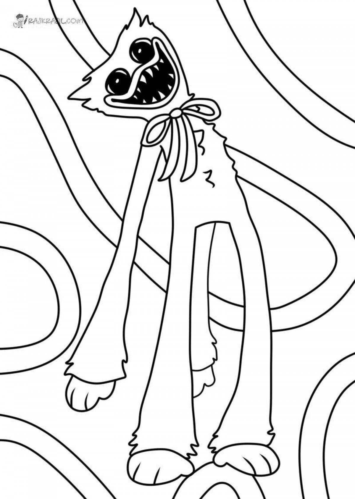 Coloring book shiny mommy with long legs