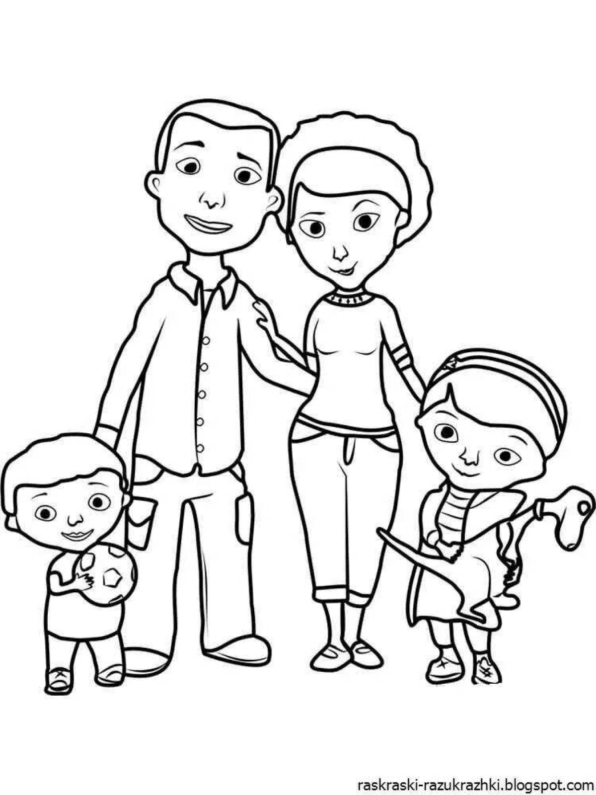 Great family coloring book for kids