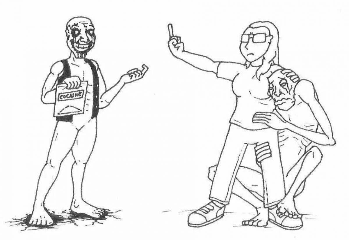 Quirky coloring humble page