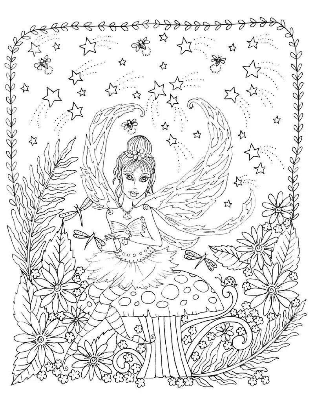 Exotic coloring page magic page