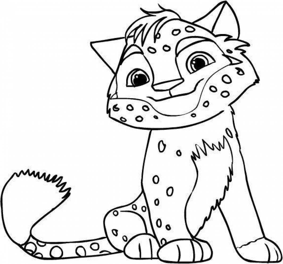 Impressive tiger and lion coloring page
