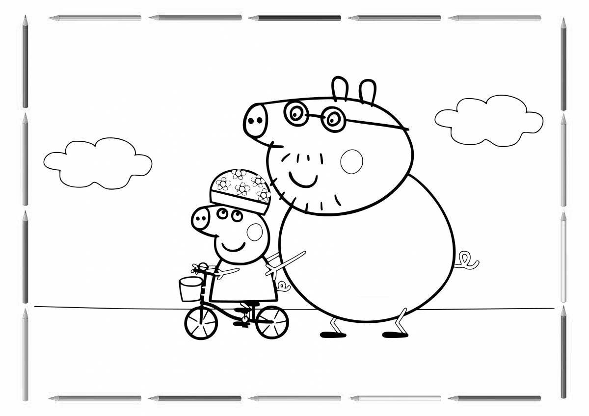 Peppa pig coloring book for kids