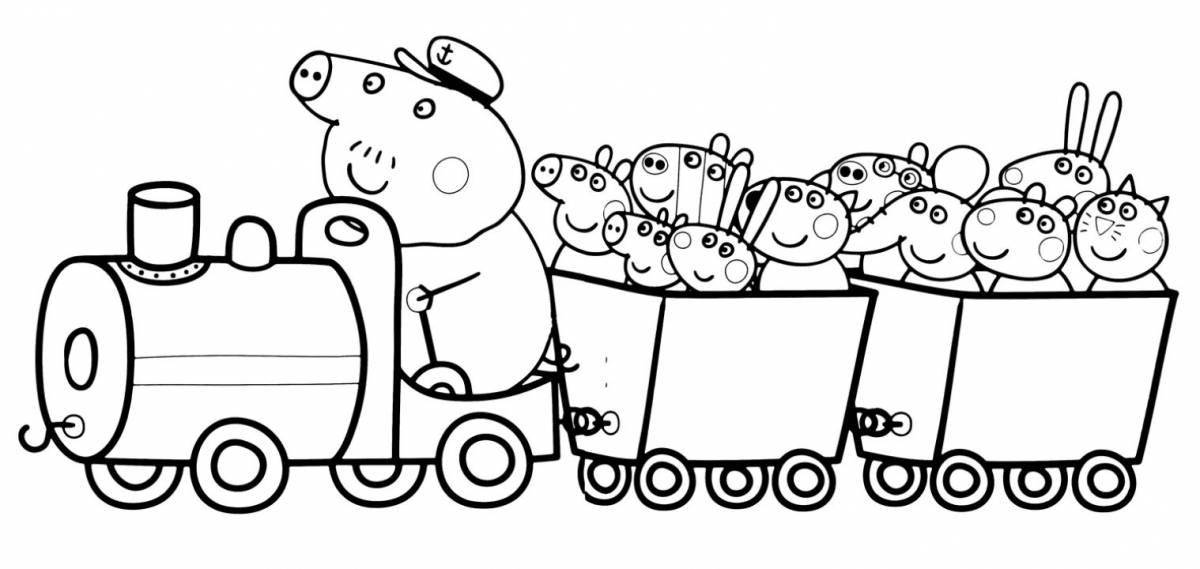 Sweet peppa pig coloring for kids