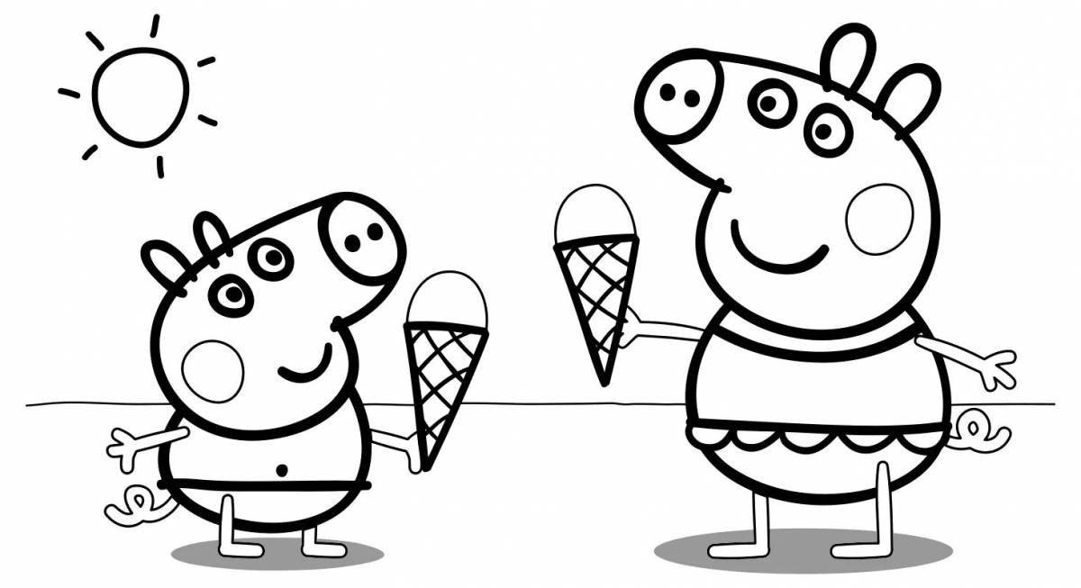 Amazing peppa pig coloring pages for kids