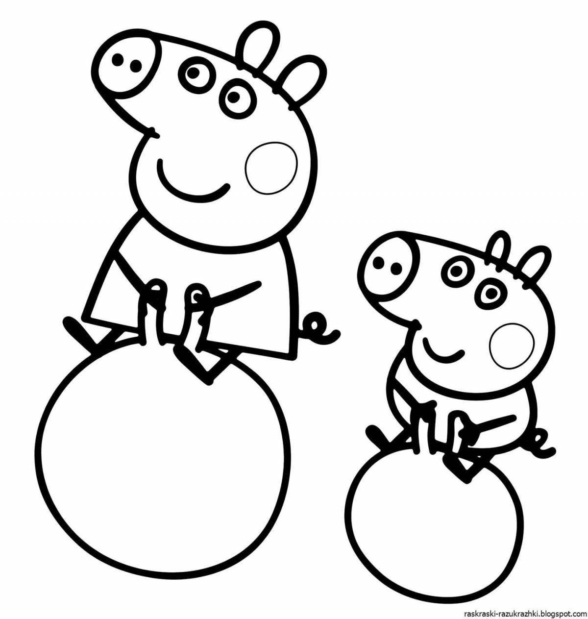 Gorgeous peppa pig coloring pages for kids