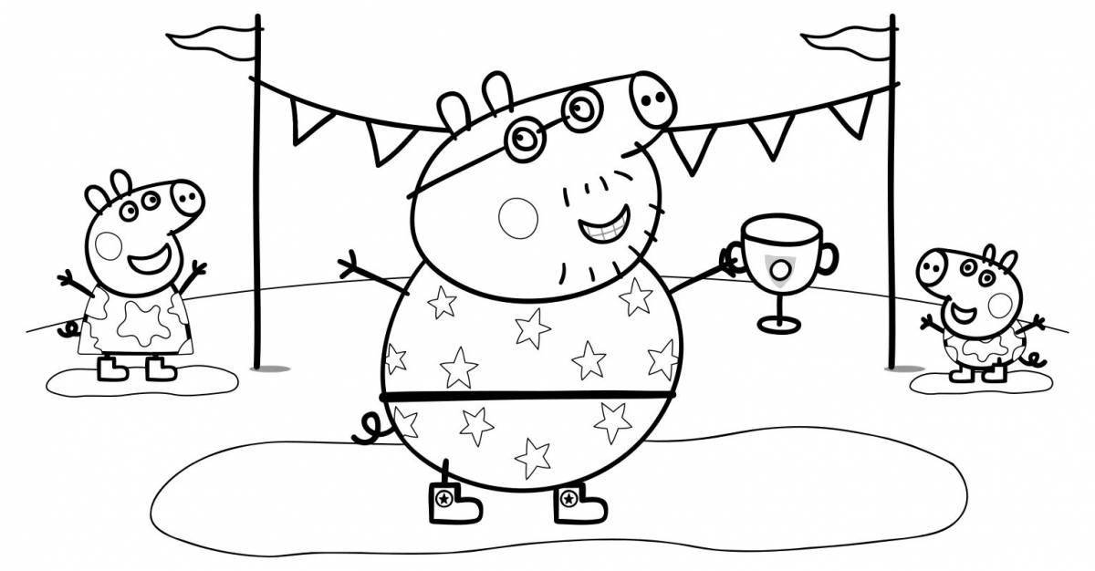 Peppa pig coloring book for kids