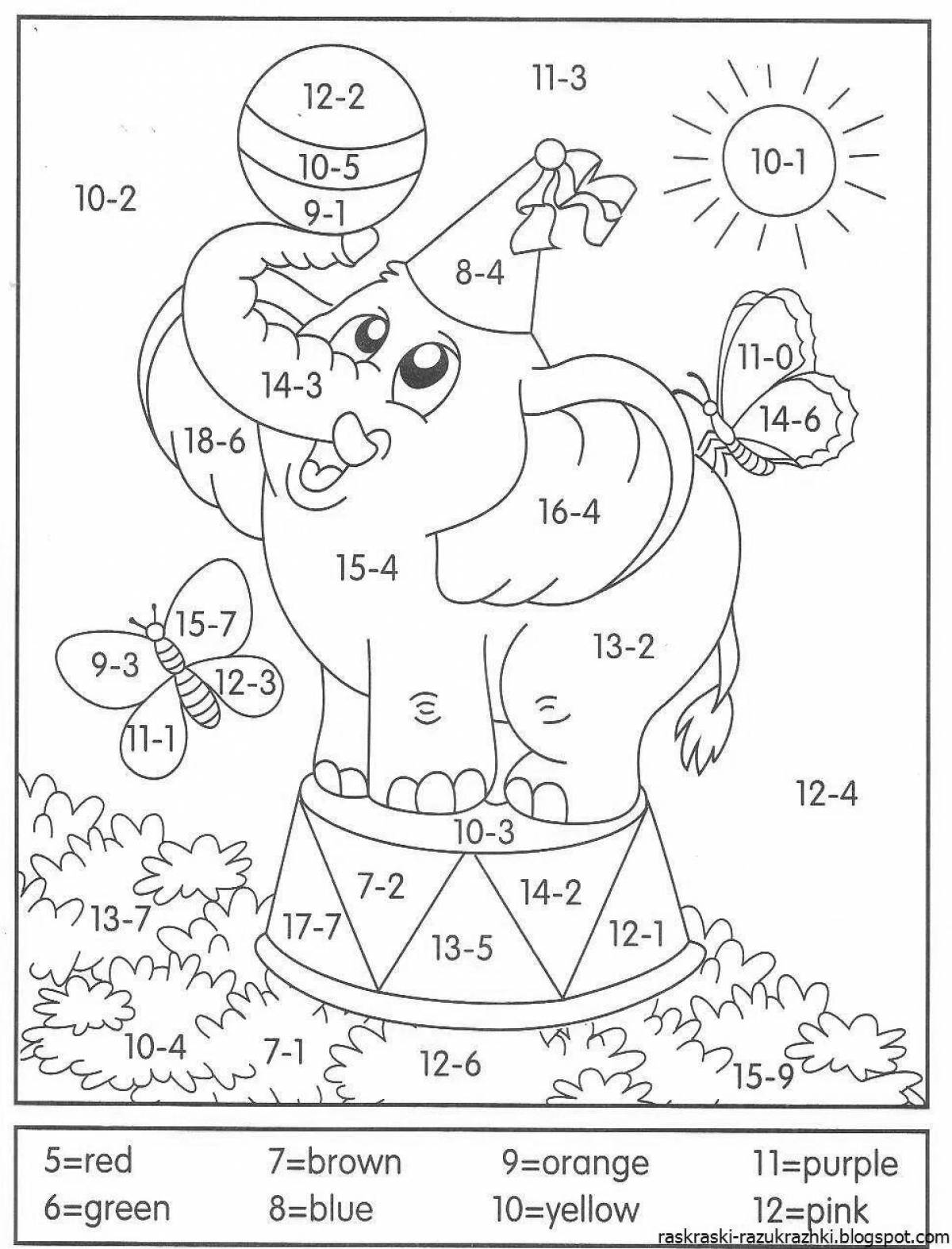 Картинки с примерами. Раскраска сложение и вычитание. Математическая раскраска. Рисунки с примерами для раскрашивания. Математические раскраски с примерами.